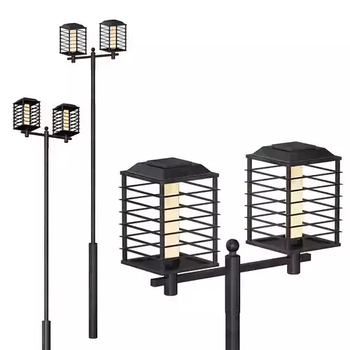 Street park lamp post 3D model