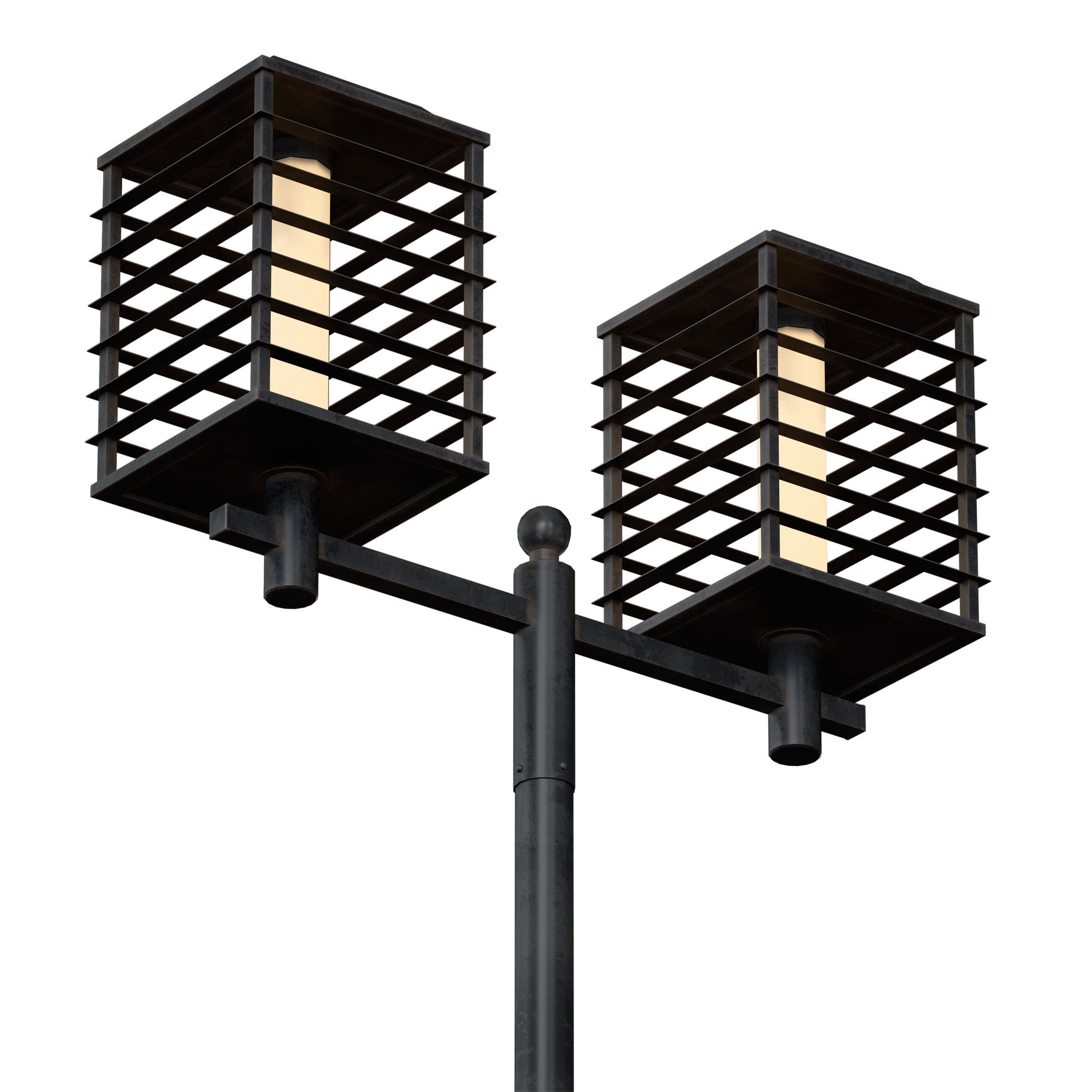 Street park lamp post 3D model_7