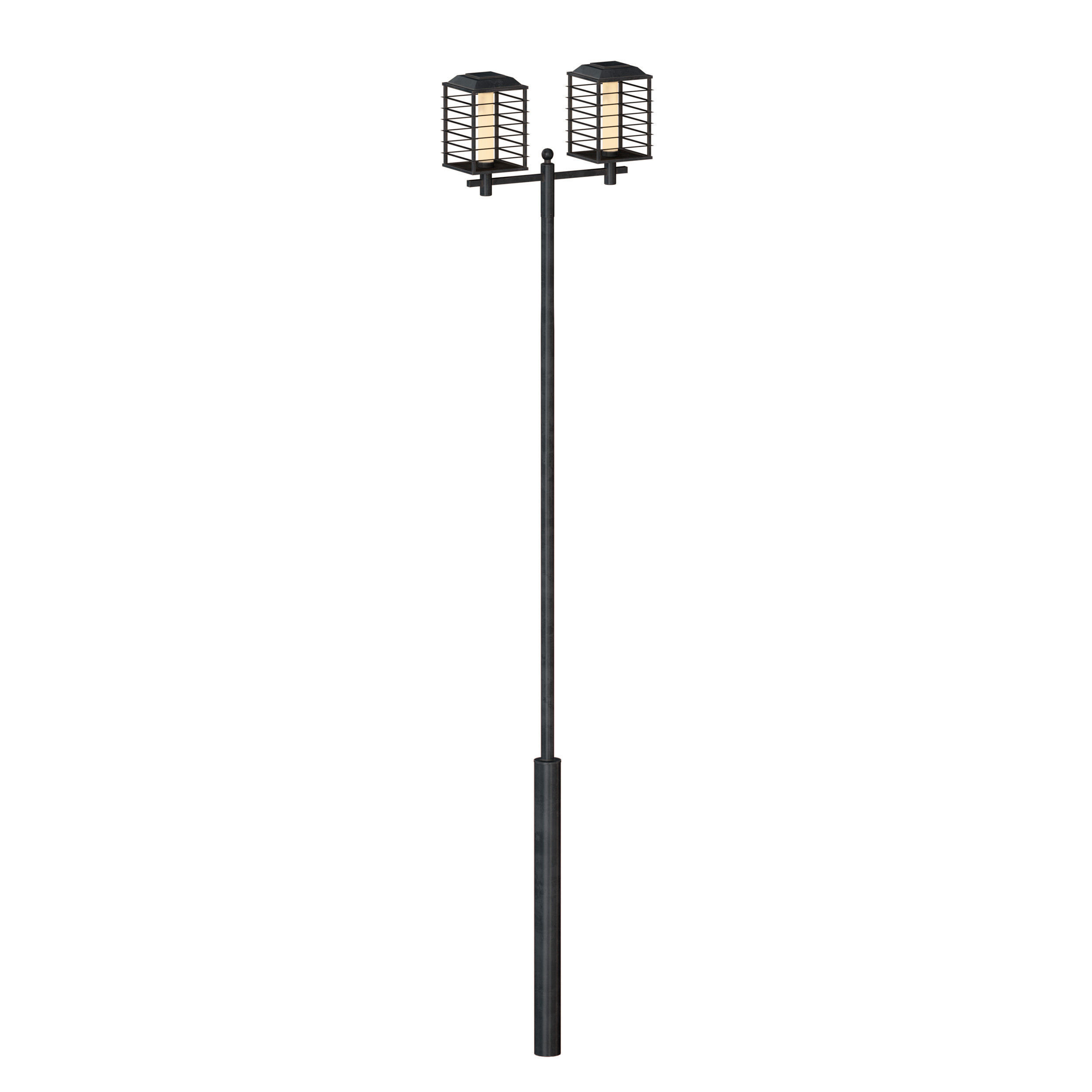 Street park lamp post 3D model_1