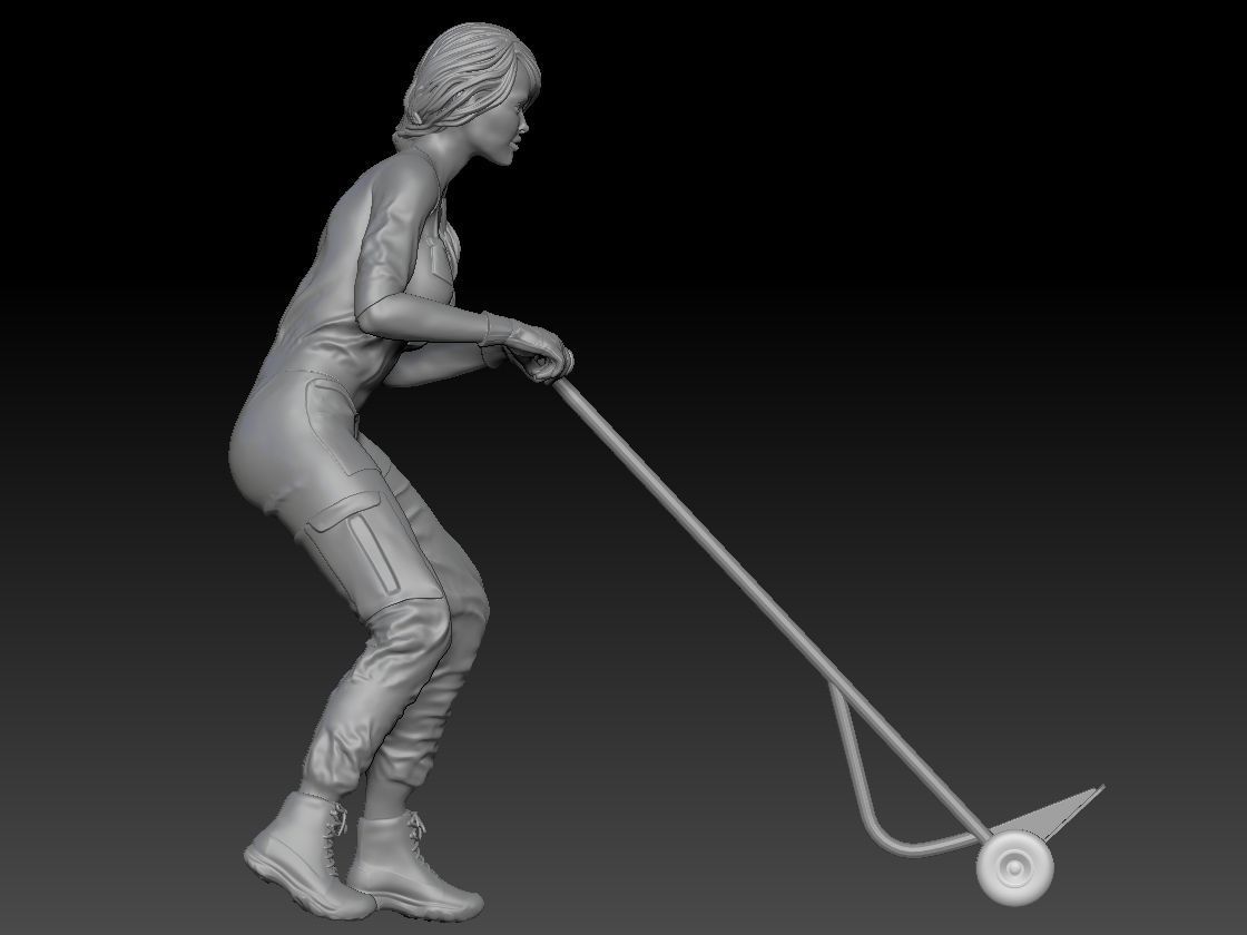 SEXY GIRL F1 PIT STOP 3 3D print model_4