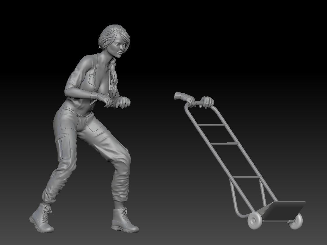 SEXY GIRL F1 PIT STOP 3 3D print model_5