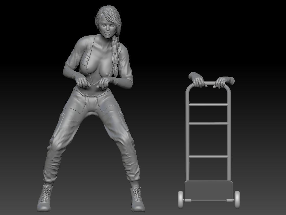 SEXY GIRL F1 PIT STOP 3 3D print model_1