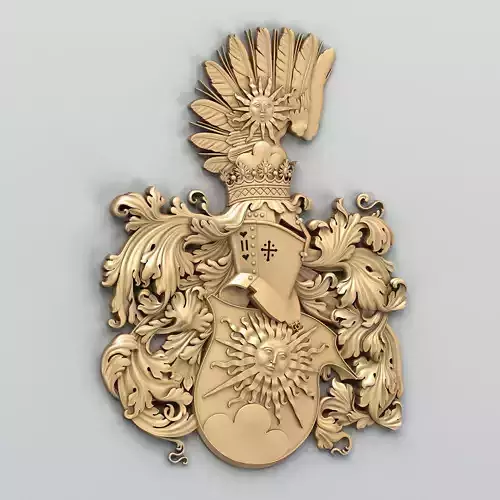 Coat of arms decorative 009 3D model
