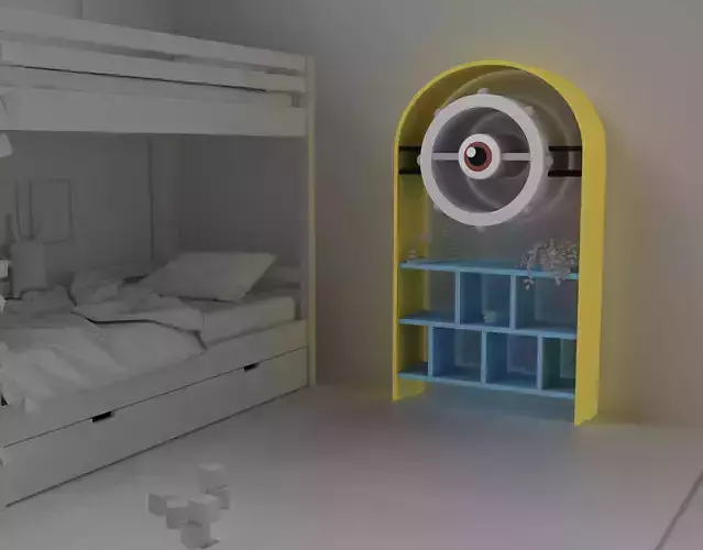 Shelf minion despicable me Low-poly 3D model