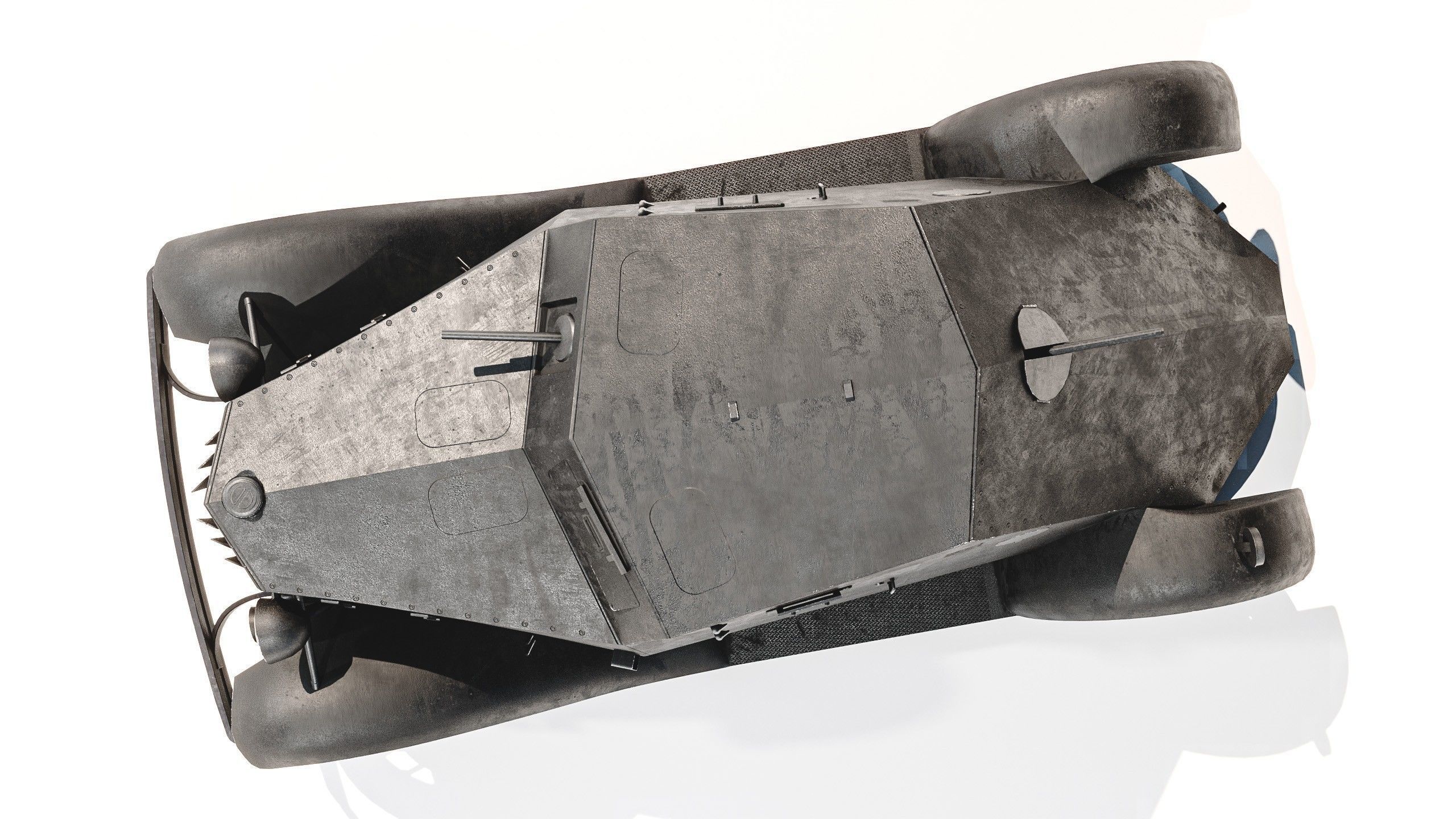 D-8 Soviet light armored car 1930s Low-poly 3D model_13