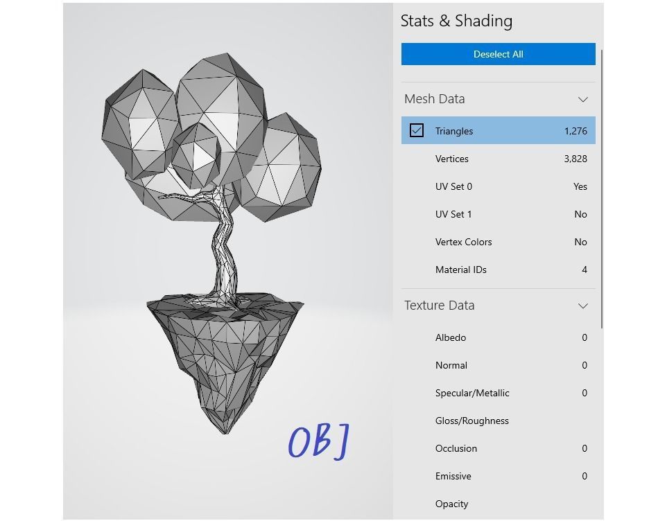 Mini  props  tree and base Free low-poly 3D model_2