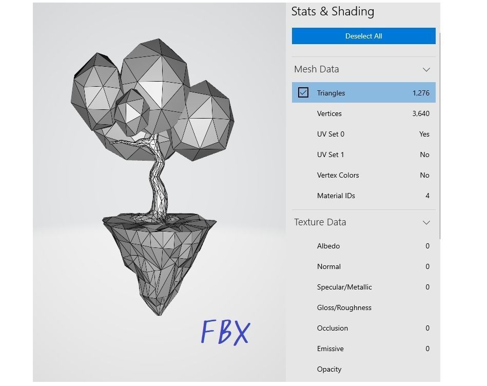Mini  props  tree and base Free low-poly 3D model_1