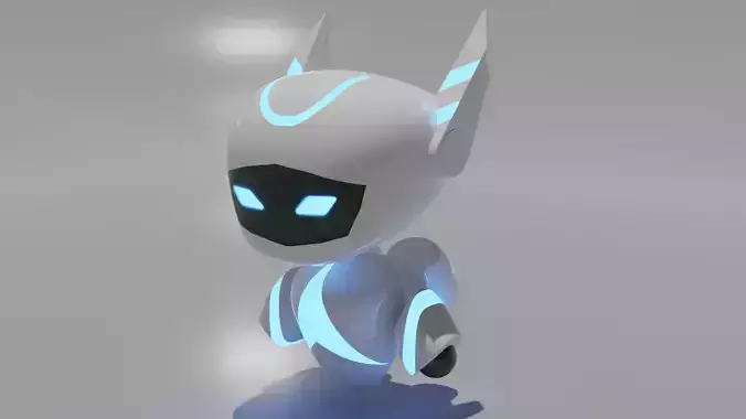 Futuristic robot 3D model 