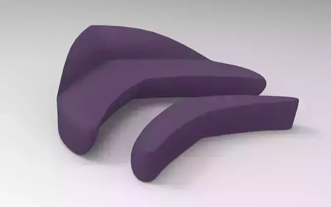 Fish Tail Sofa Low-poly 3D model