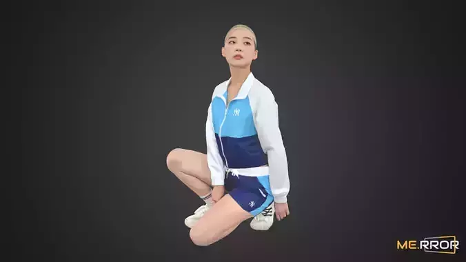 Asian Woman Scan Posed 1 3D model