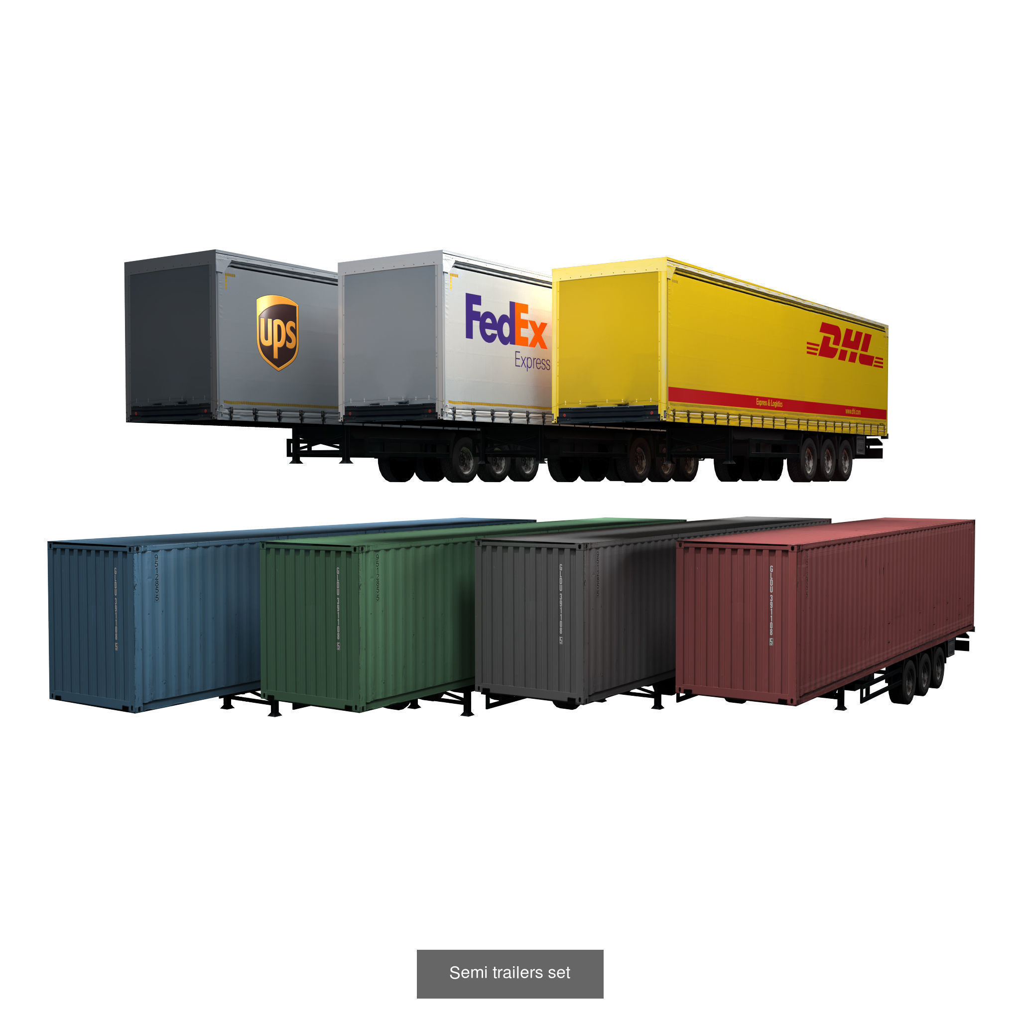Trucks and trailers 3D Model Collection_4