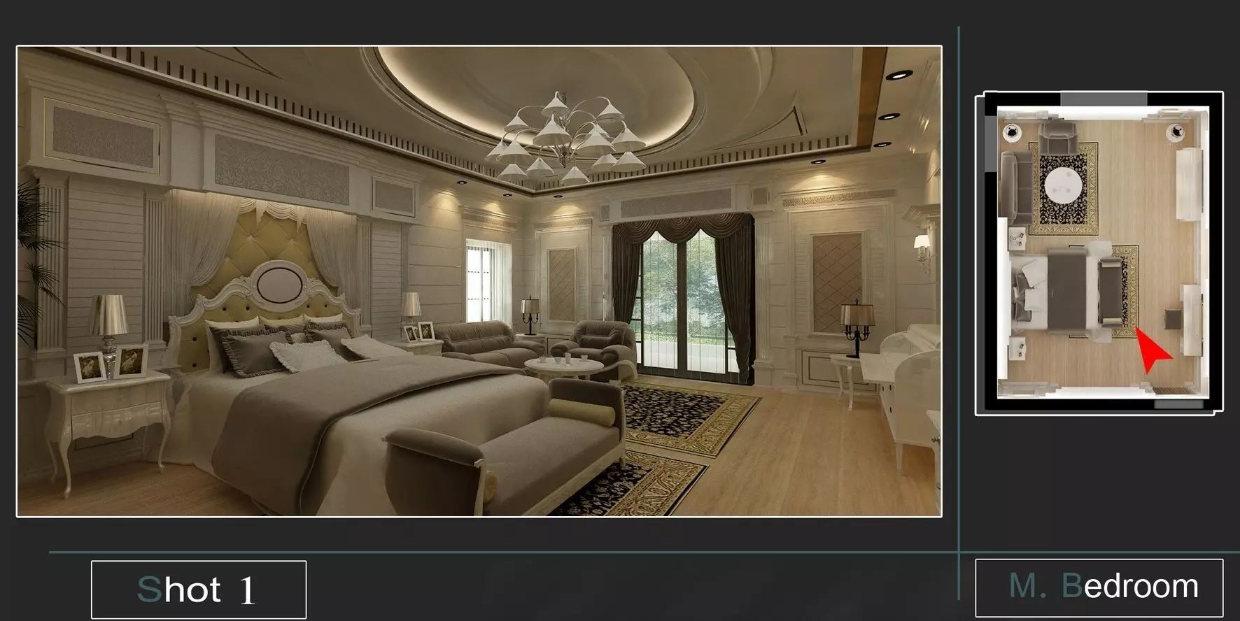classic Master bedroom 3D model