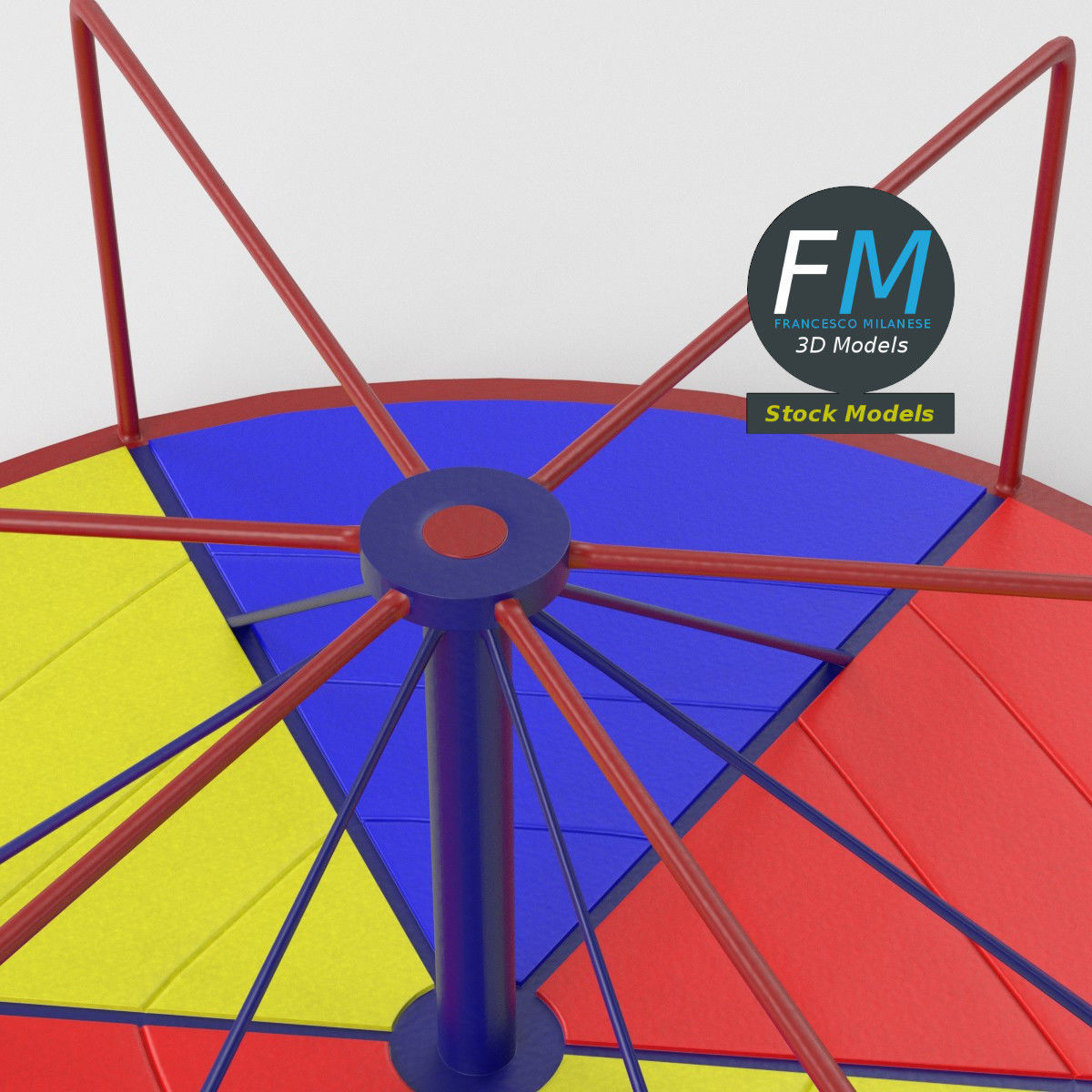 Playground merry-go-round 1 3D model_5