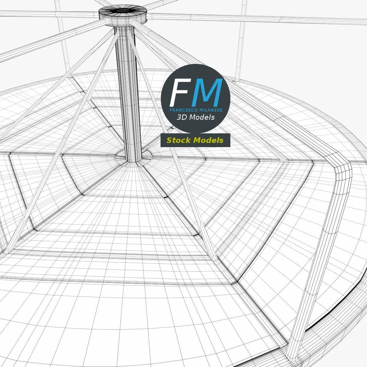 Playground merry-go-round 1 3D model_7
