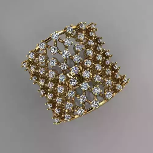  Daimond And Decent Design Ring 3D printable Model 3D print mode