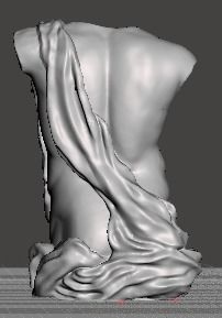 Antique male torso SMOOTH 3D print model_1