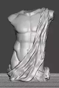 Antique male torso SMOOTH