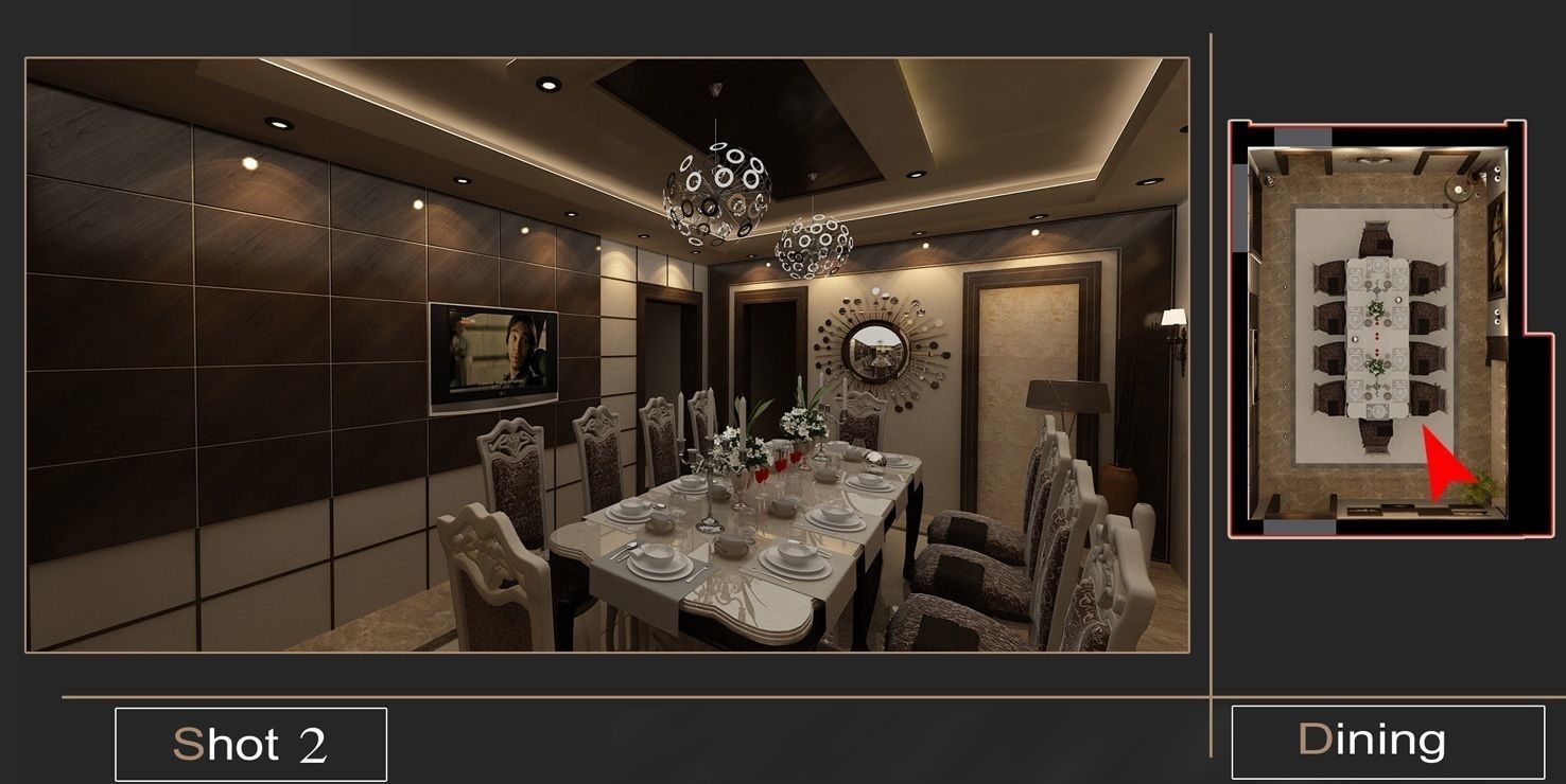 Dining room  3D model_1