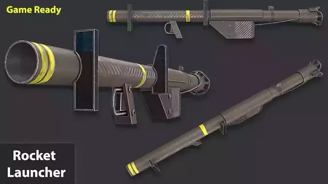 Rocket Launcher Game Ready 8 Low-poly 3D model