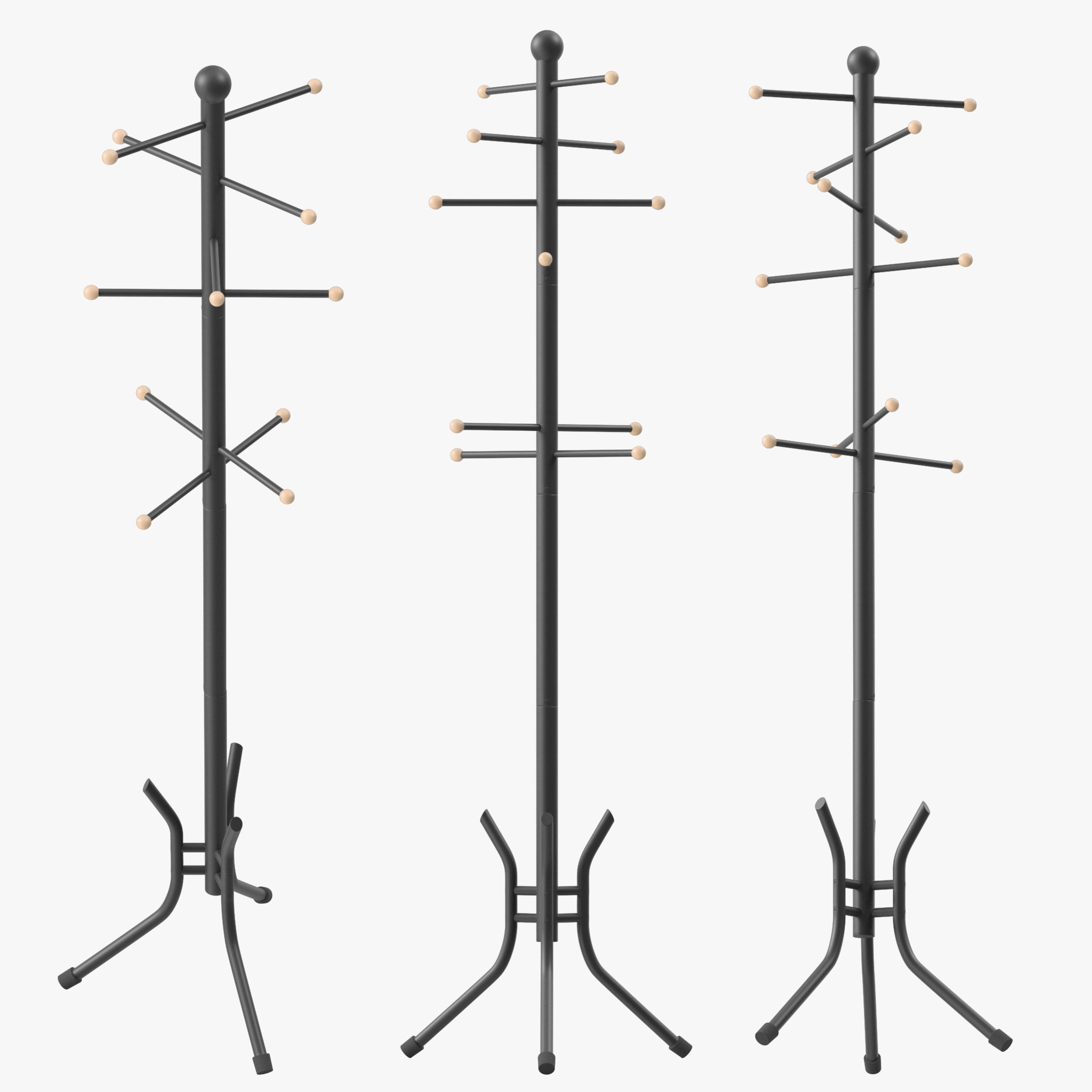 Model 715 Coat Rack Coat Racks Freestanding 3D model | CGTrader