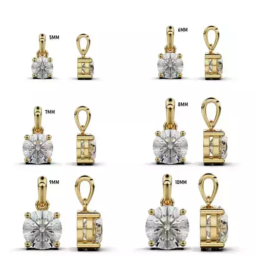 Pendant-necklace Gem Round Gem