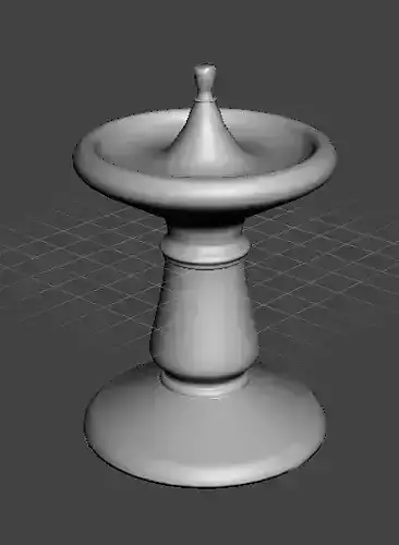 Fountain chess piece