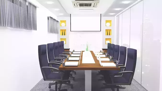 CONFERENCE HALL Low-poly 3D model