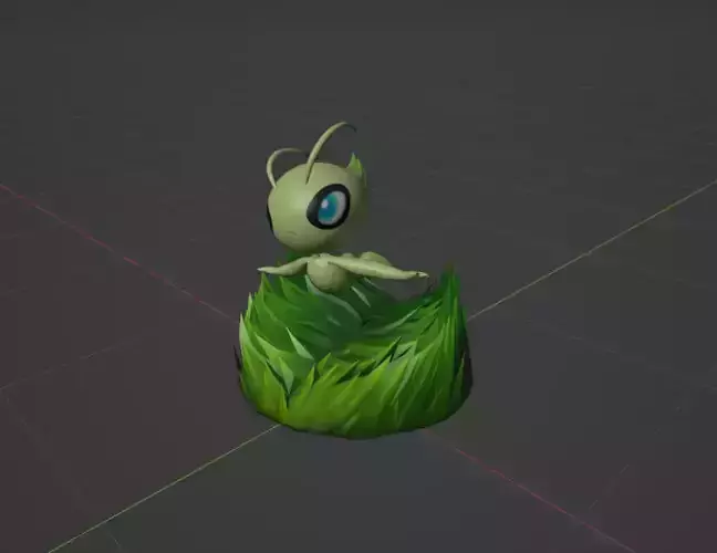 Celebi mythical pokemon 3D print model 3D print model