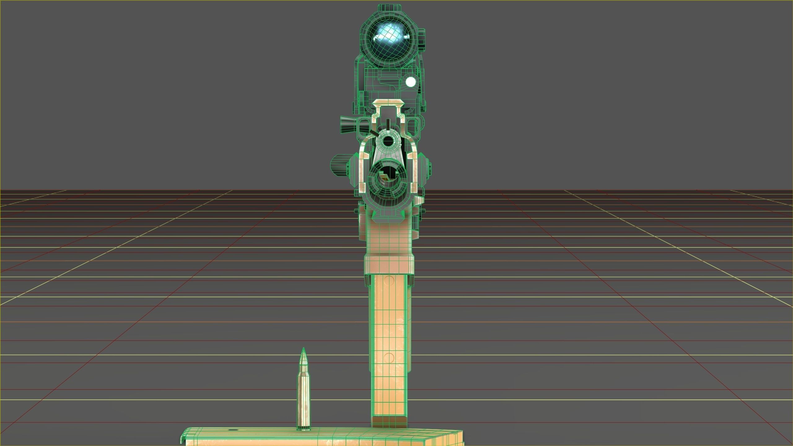 FN Scar 15P with Eotech Optics Low-poly 3D model_21