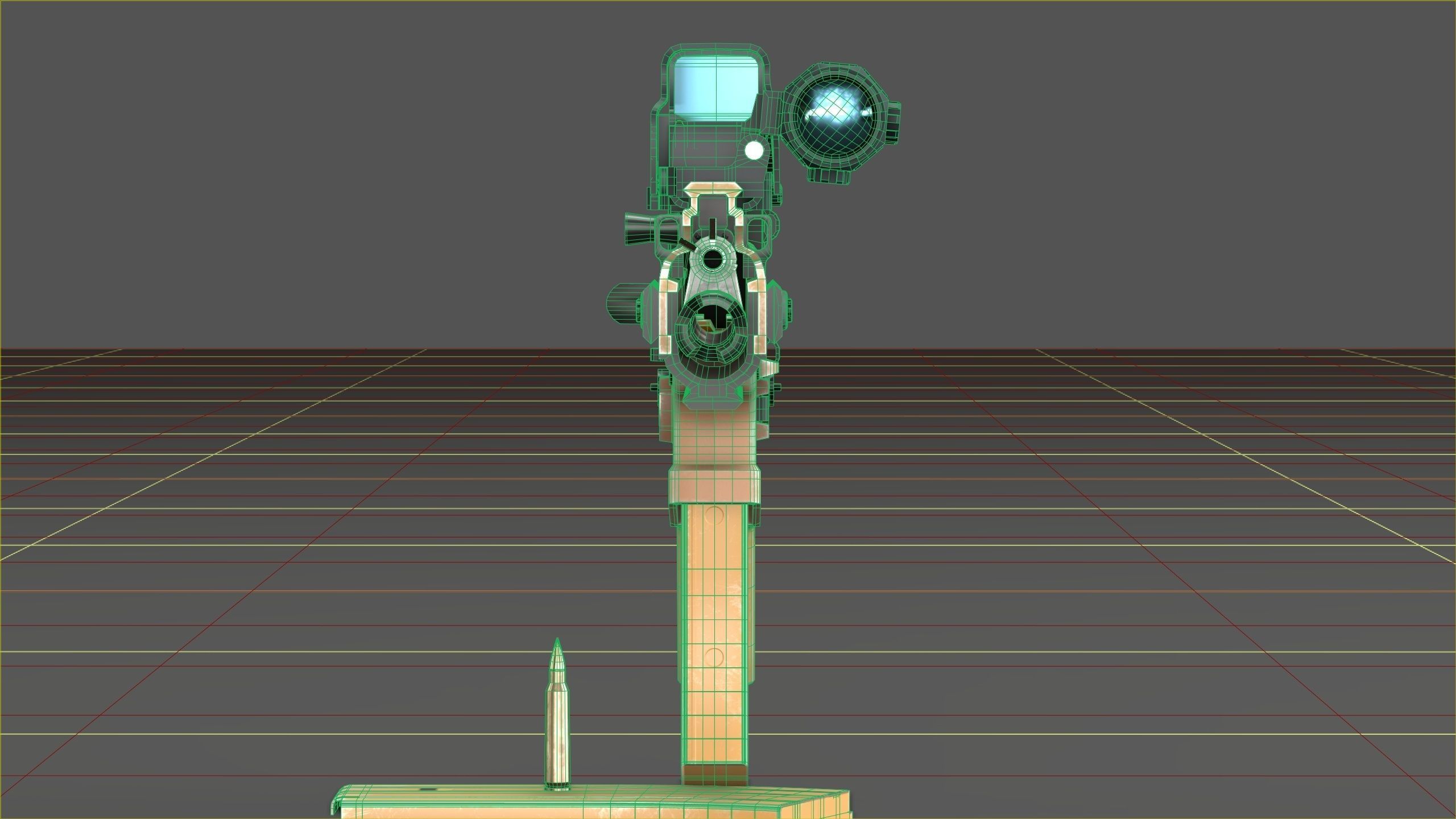 FN Scar 15P with Eotech Optics Low-poly 3D model_22