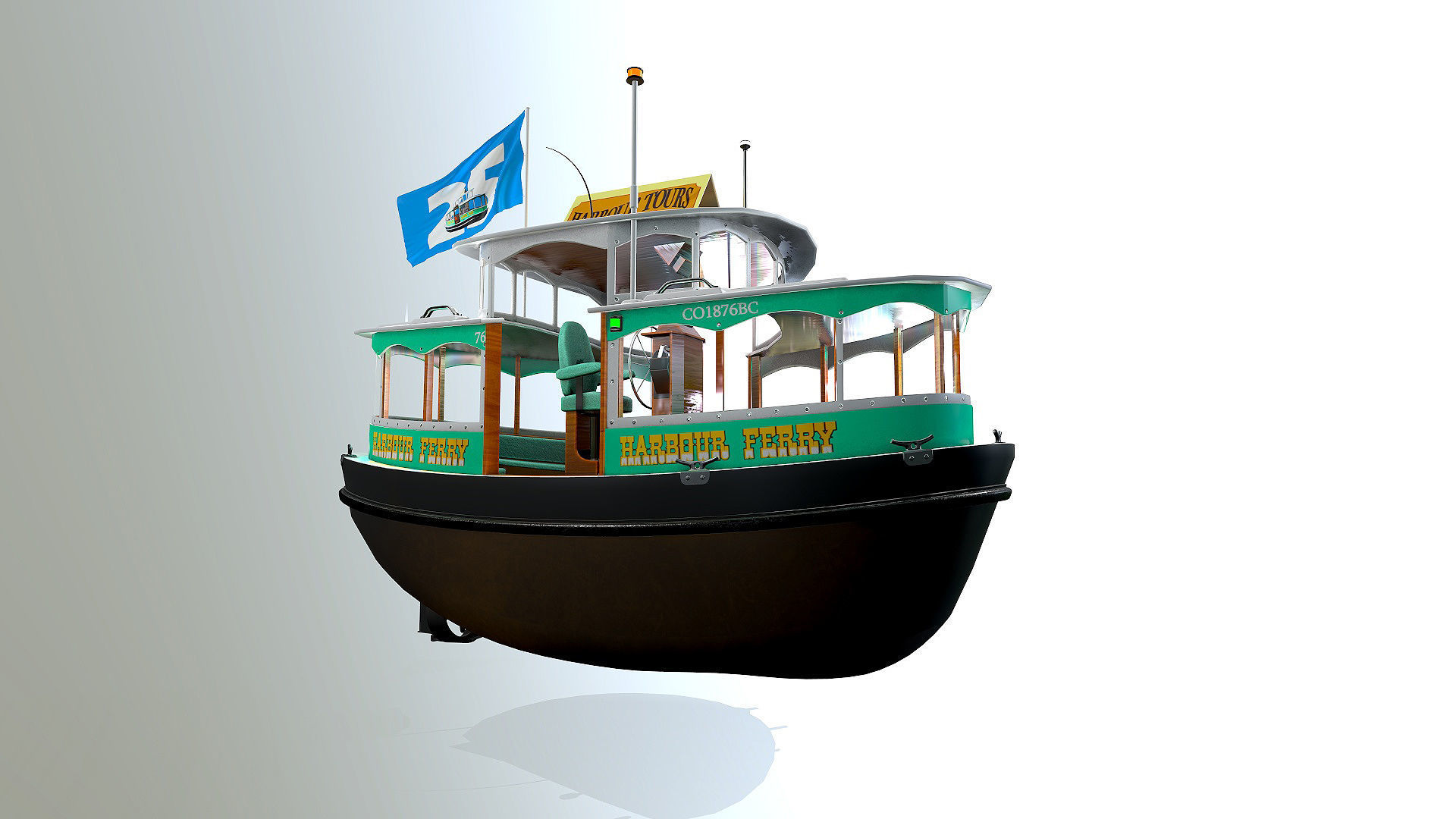 Harbour Ferry 3D model_3