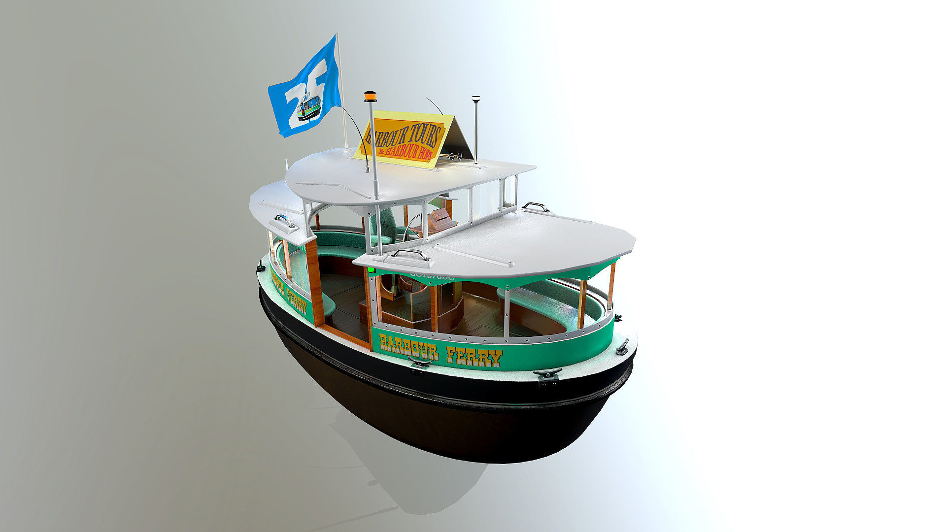 Harbour Ferry 3D model_8