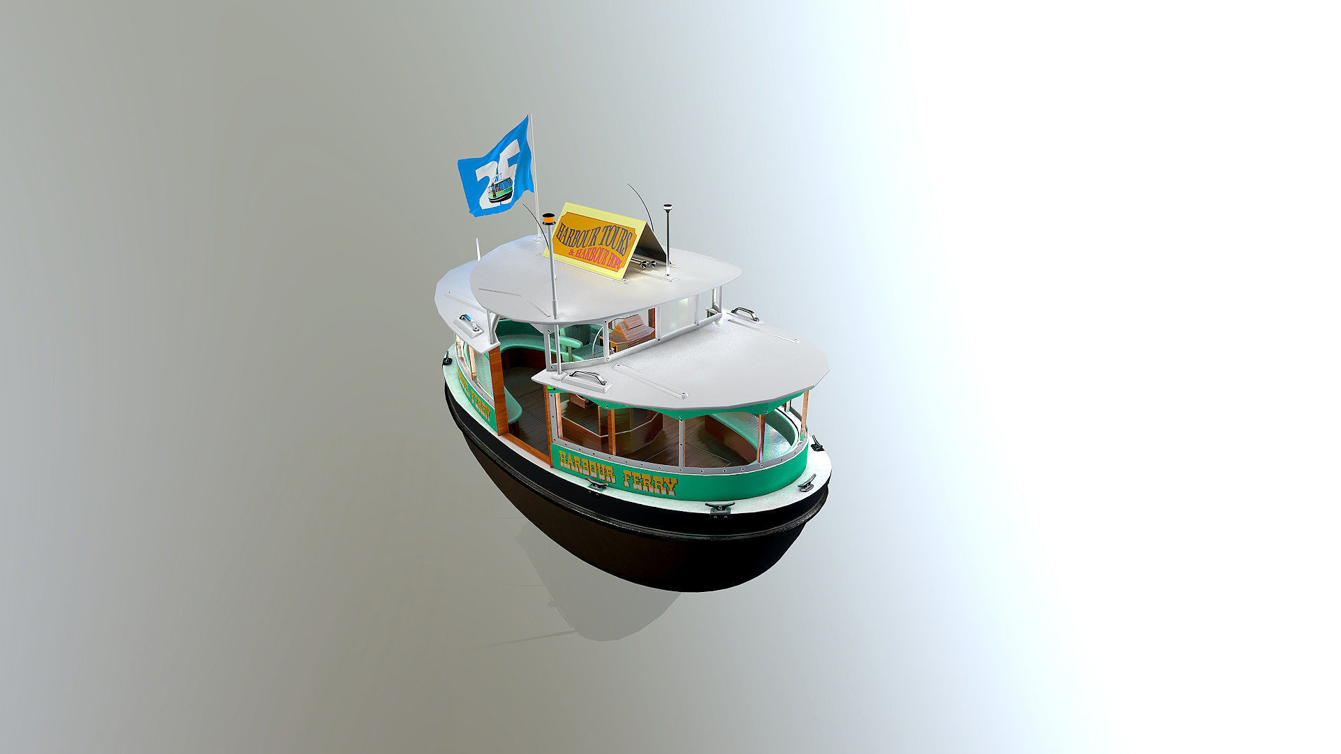 Harbour Ferry 3D model_9