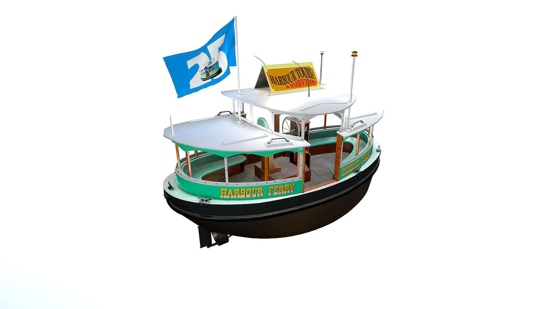 Harbour Ferry 3D model_7