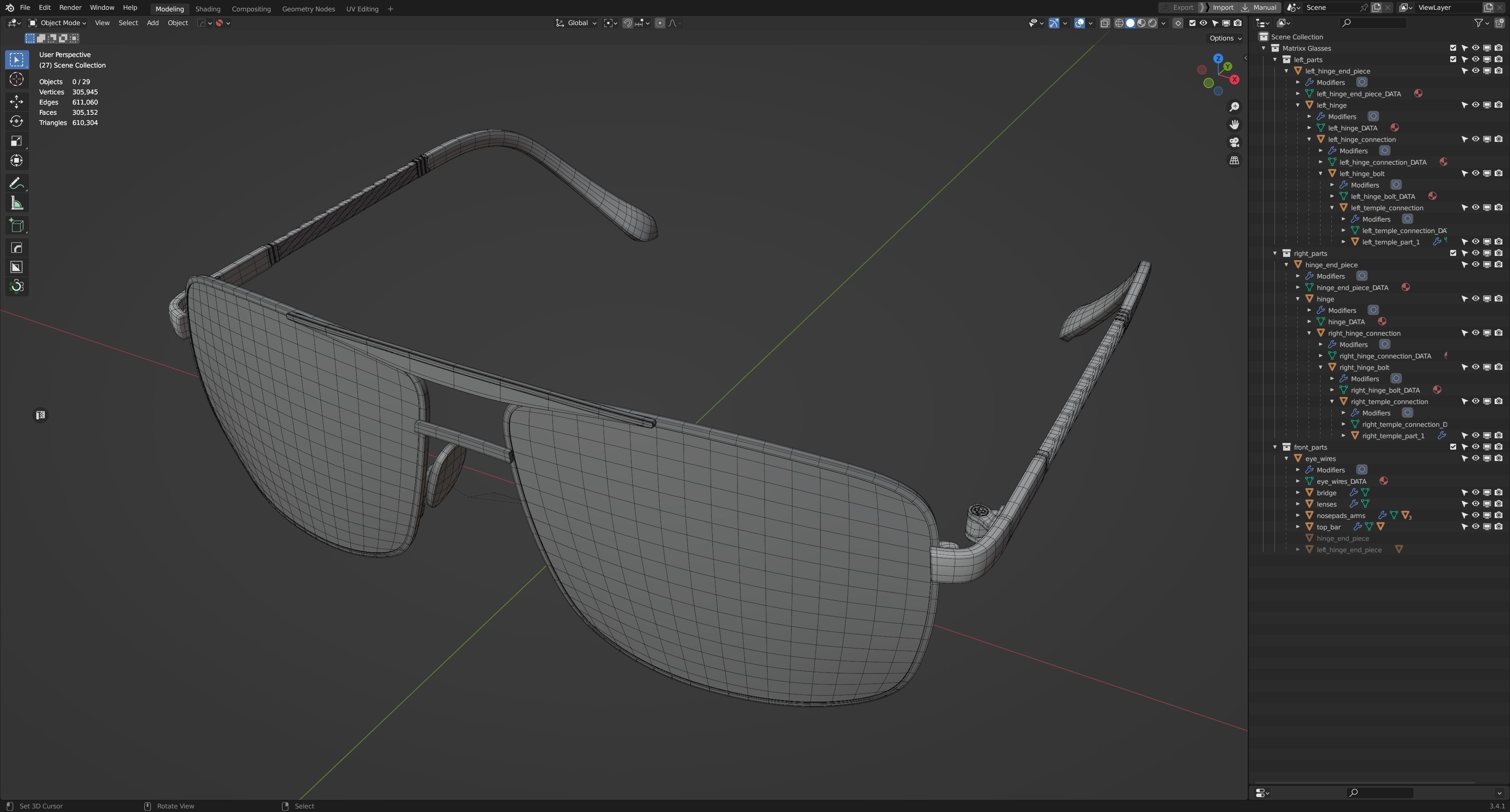 Matrixx Sunglasses Update 3D model_7