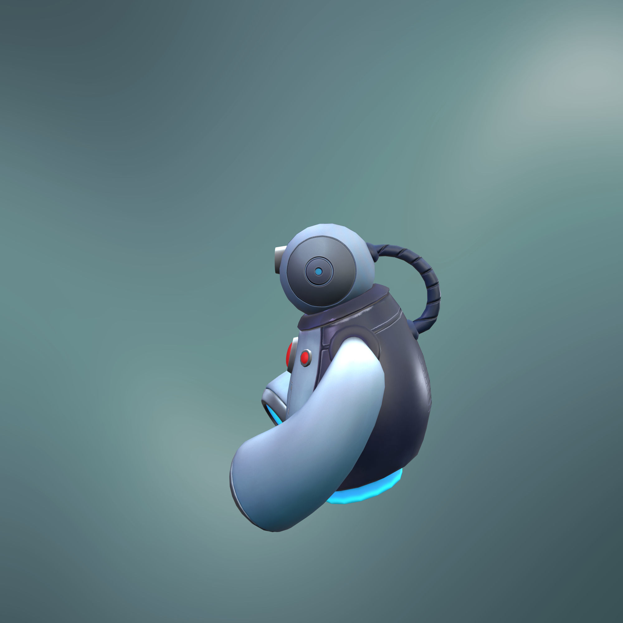 Sci-fi Robot stylized style Low-poly 3D model_3
