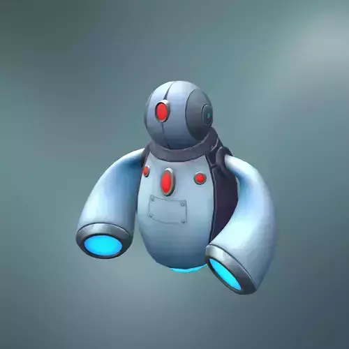 Sci-fi Robot stylized style Low-poly 3D model
