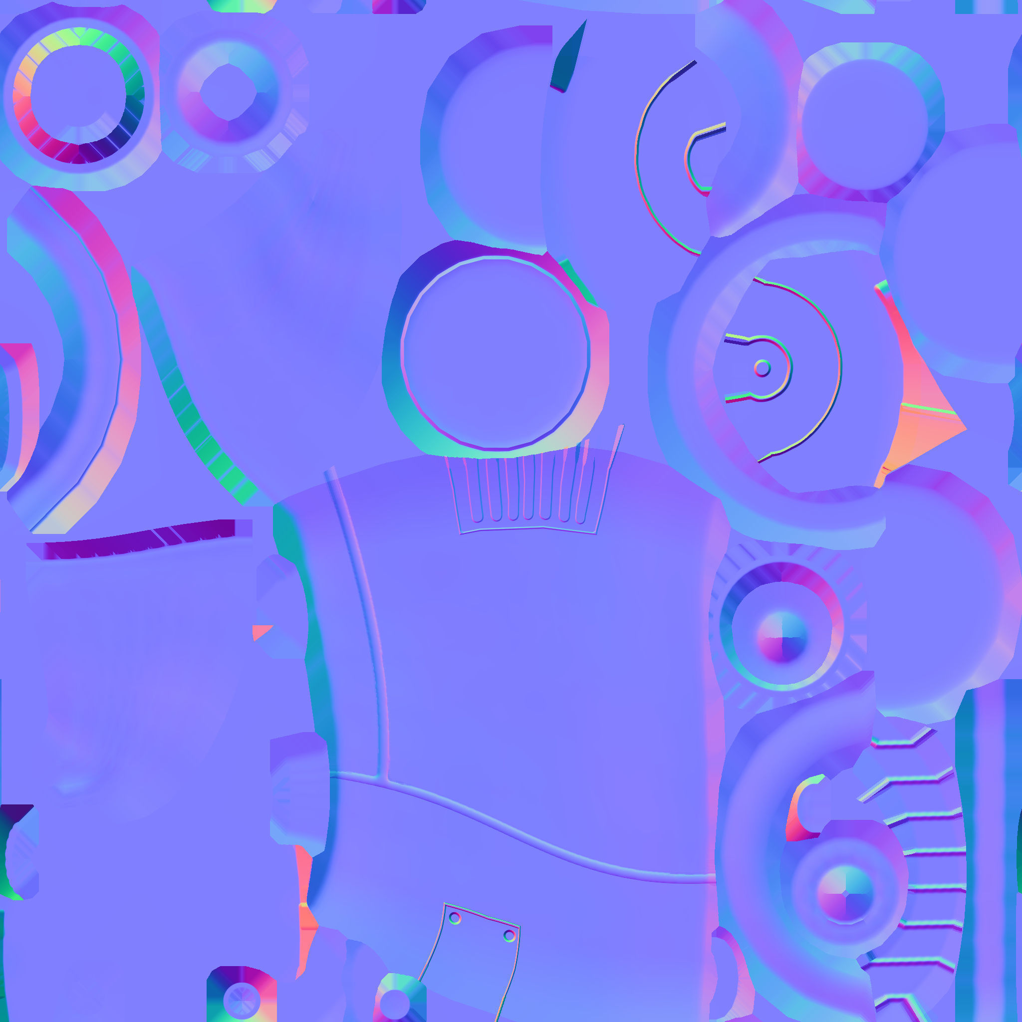 Sci-fi Robot stylized style Low-poly 3D model_12