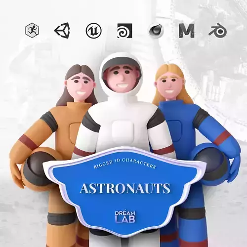 Astronauts - Rigged 3D Characters 12 Animations 