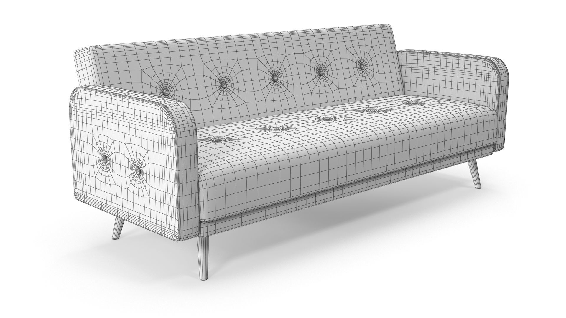 Sofa v1 Low-poly 3D model_6