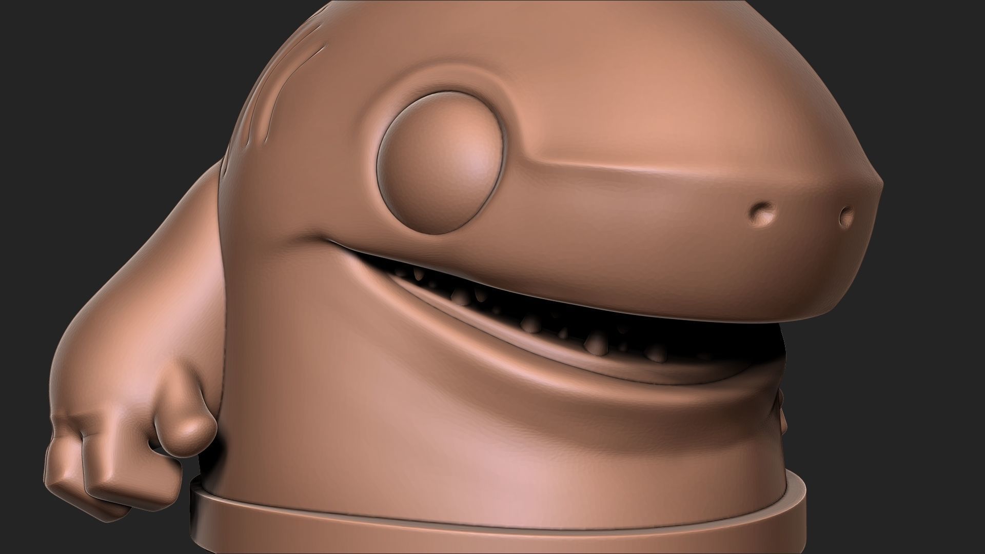 shark toon 3D print model_8