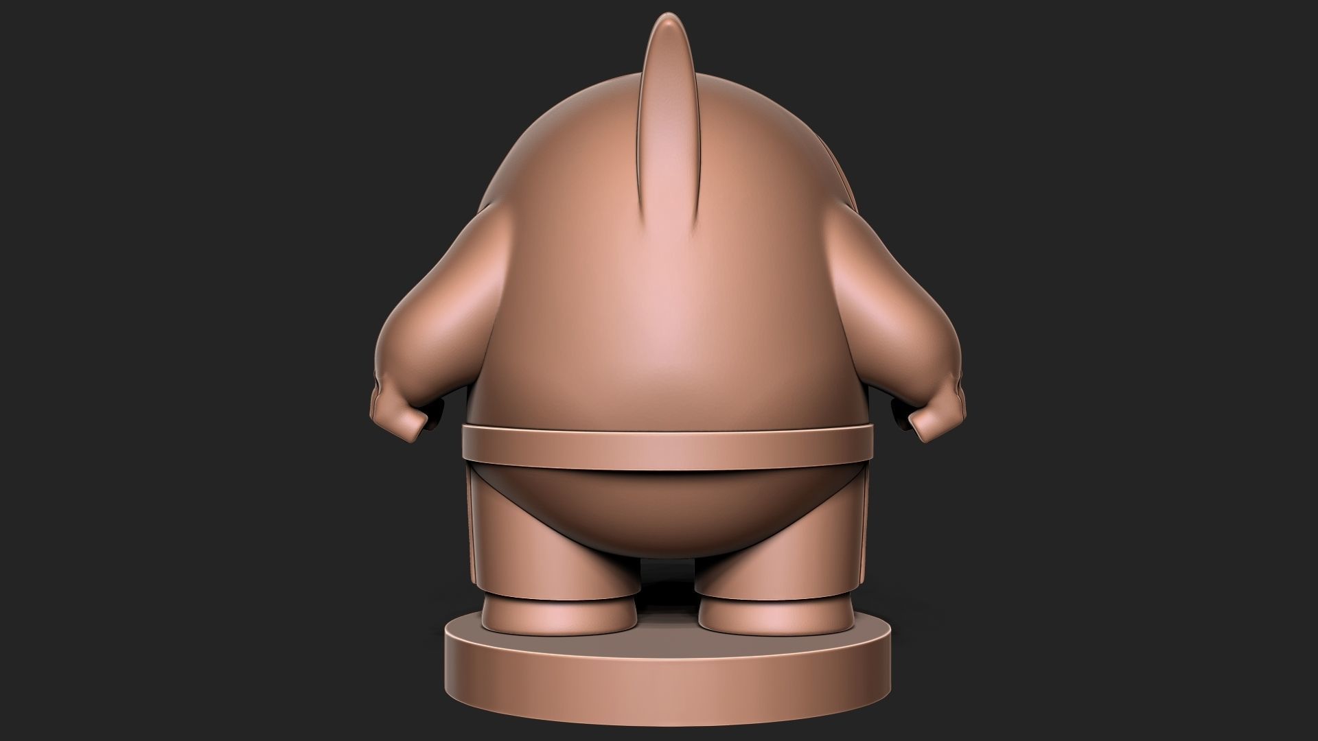 shark toon base 3D print model_5