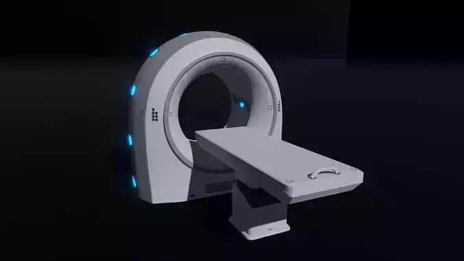 CT Scanner Low-poly 3D model