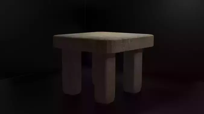 Simplistic and Minimalistic Table Low-poly 3D model