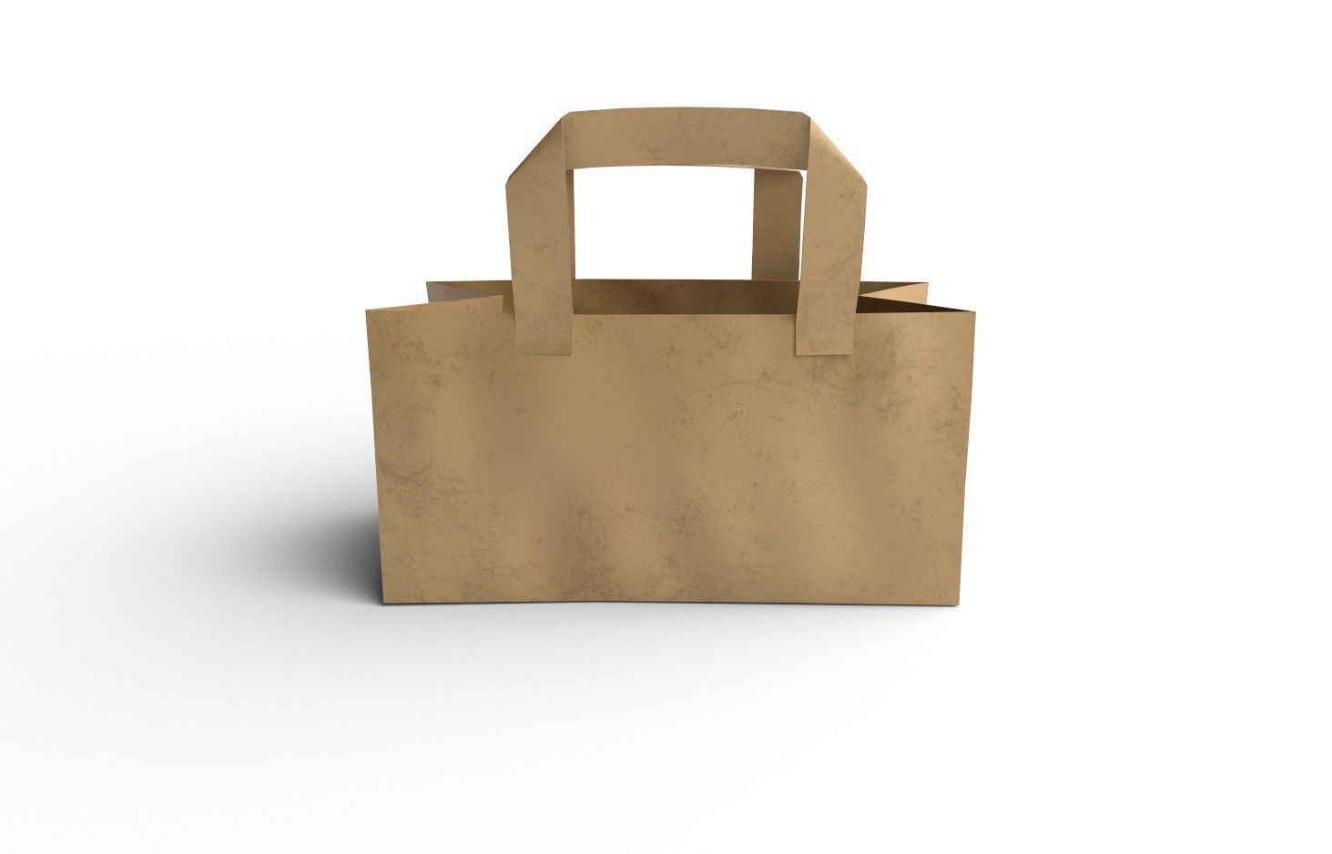Paper Bag 04 Low-poly 3D model_3