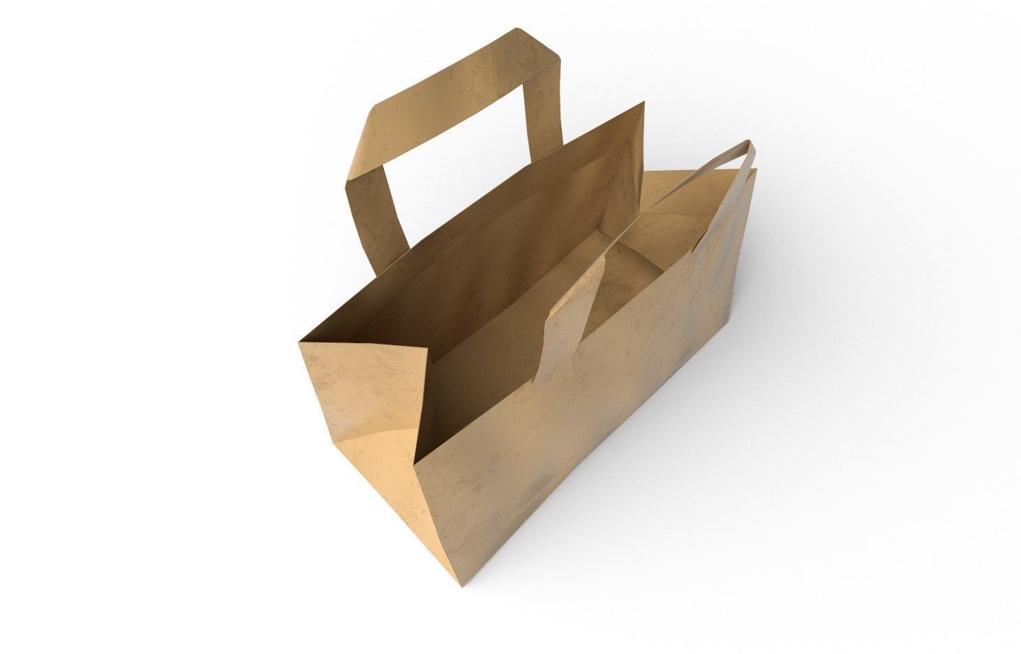 Paper Bag 04 Low-poly 3D model_6