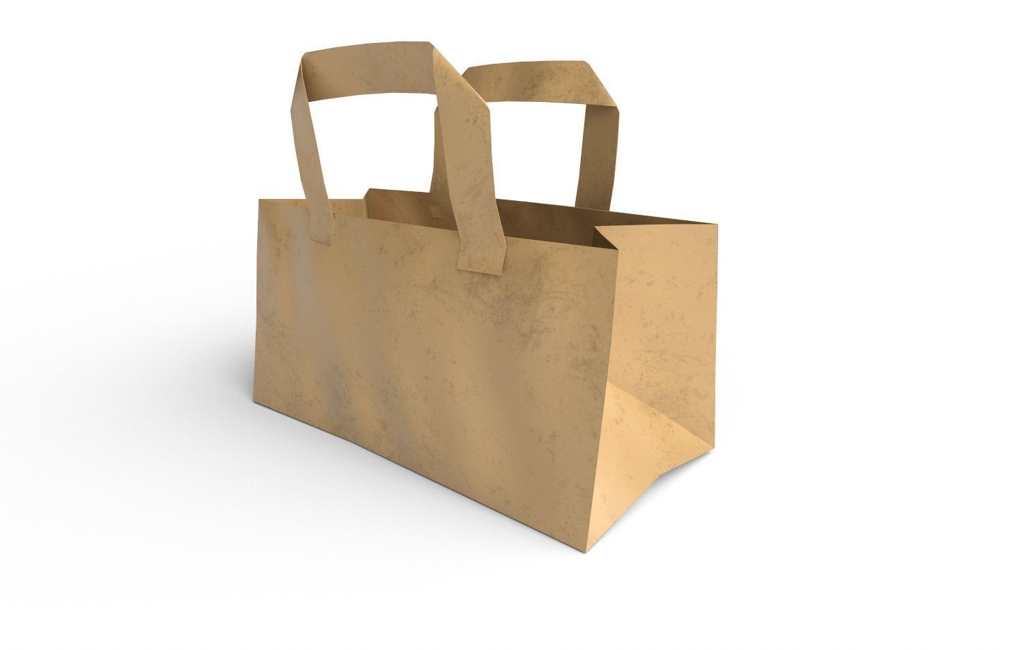 Paper Bag 04 Low-poly 3D model_4