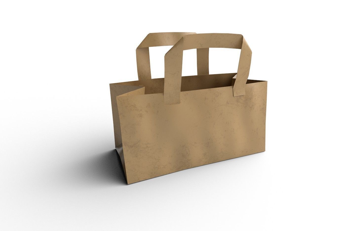 Paper Bag 04 Low-poly 3D model_2