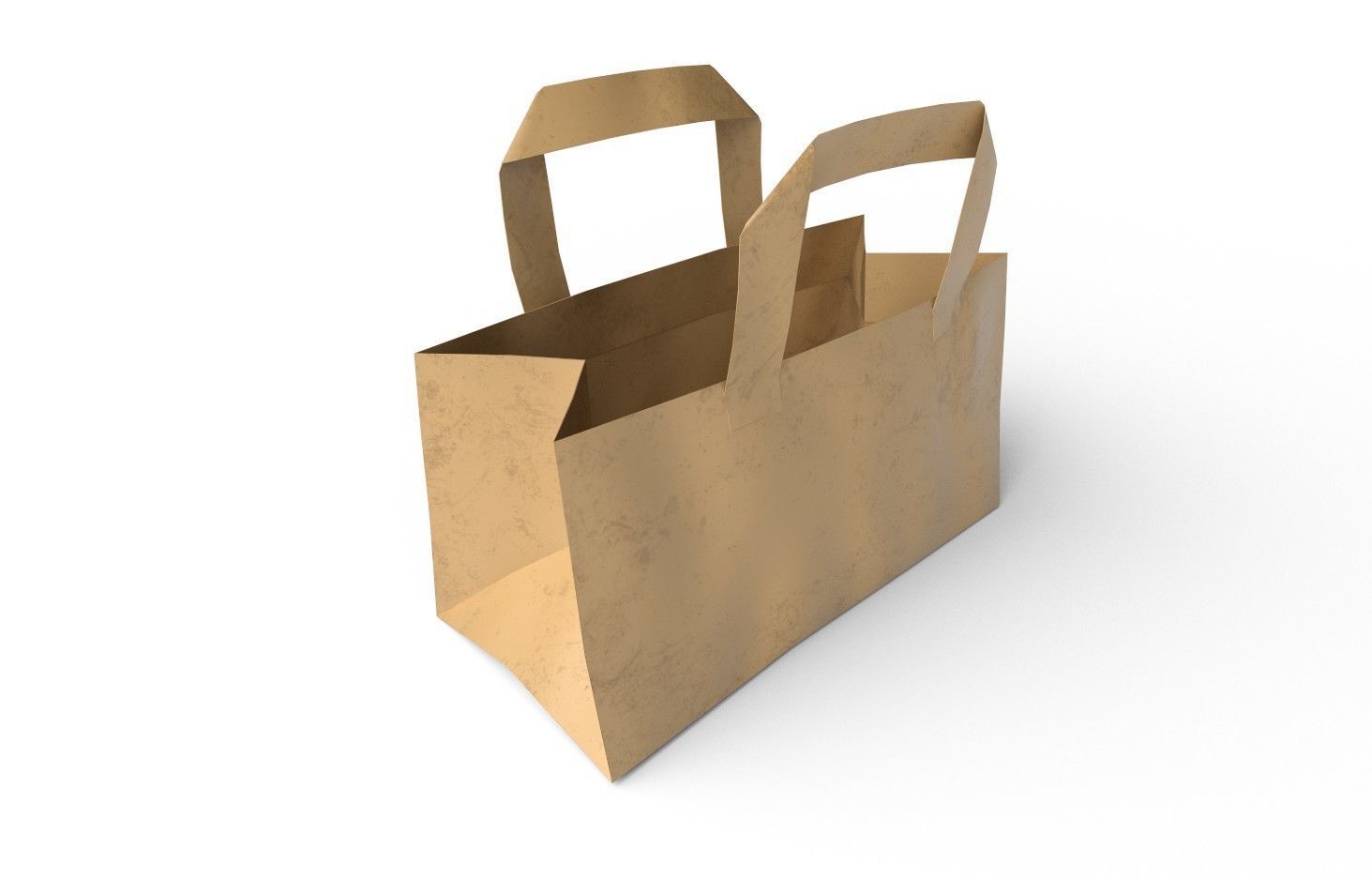 Paper Bag 04 Low-poly 3D model_5