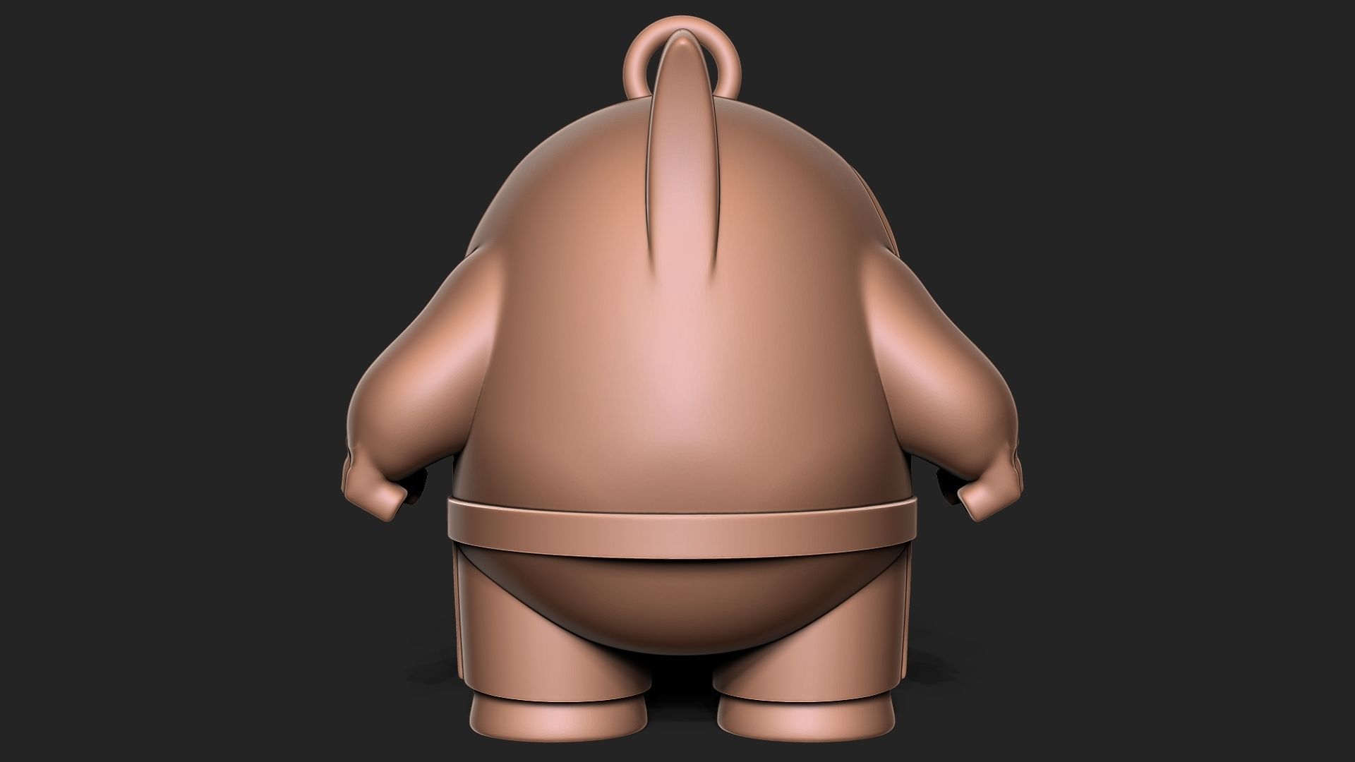 Shark Toon Keychain 3D print model_6